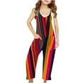 thumbnail image 1 of Birdeem Girls Casual Jumpsuits Sleeveless Summer Rompers Long Pants with Pockets for 5-14 Years, 1 of 6