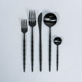 thumbnail image 6 of Ozarke Kiribati Cutlery Set, Stainless Steel Matte Black (Set of 20), 6 of 7