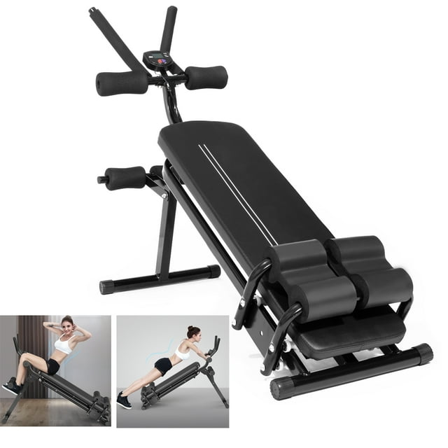 YouLoveIt Abdominal Trainer for Weight Bench, Ab Crunch Sit up and Tummy Exercise Equipment for Abdominal Stomach Workout and Gym Fitness Machine