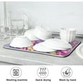 thumbnail image 7 of Dish Drying Mat Blooming Flowers Painting Absorbent Dry Mats for Dishes Draining Pad for Kitchen Countertop 16" x 18", 7 of 7