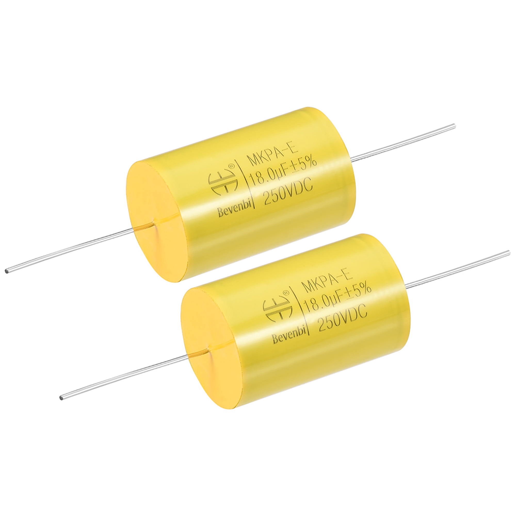 Film Capacitor 250V DC 18.0uF MKPE Round Axial Polypropylene