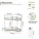thumbnail image 3 of Organizador de encimera de baño Aveniee Corner, 2 niveles, gris, 3 of 6