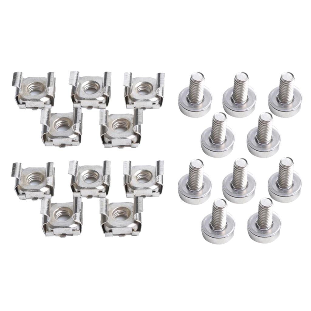 CAGE NUTS SERVER RACK MOUNT and WASHERS USA 10 PACK LOT CAGE NUTS SCREWS 