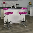 thumbnail image 4 of Vibrant Candy Heart and Chrome Drafting Stool with Tractor Seat, 4 of 7