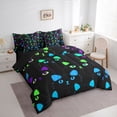 thumbnail image 3 of Homewish Kawaii Animal Black Cat Twin Bedding Sets 7-Piece for Teens,Cartoon Pets Bedding Comforter Set Microfiber,Abstract Gradient Breathable Sheet Sets,Ultra Soft Home Decor,Reversible, 3 of 8