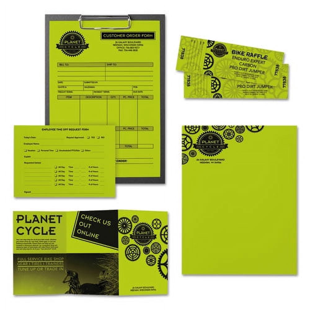 Astrobrights Color Paper, 24 lb, 8.5 x 11, Terra Green, 500/Ream | Bundle of 5 Reams