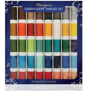 Designio by Brother SA650 50-Piece High-Sheen Polyester Embroidery Thread Set