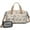 Cute Cartoon Dachshund, variant on Women Men Gym Bag,Dog Pattern with Hearts Small Duffle Bag Spend the Night Bags for Women with Shoes Compartment Washbag,Detachable Shoulder Strap,19.7x8.3x11 Inches