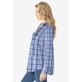 thumbnail image 3 of Woman Within Plus Size Pintucked Flannel Shirt, 3 of 5