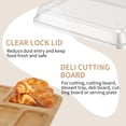 thumbnail image 4 of Planche à Découper Polyvalente pour Charcuterie et Fromages, Compartiments, Résistante à la Chaleur, Collation, Couvercle Transparent (Noir), 4 of 13