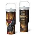 thumbnail image 2 of 1pc National flag 30oz Tumbler with Straw & Handle - Insulated Stainless Steel Cup | Holiday Gift for Man Women (Christmas, Valentine's, Birthday), 2 of 7