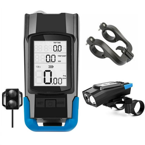 LEEYNEER Bike Light Set Multifunctional Waterproof Bicycle Light with Speedometer Odometer and Horn 4 Lighting Modes Super Bright Usb Rechargeable Bike Lights Front and Back- Fits All Bik