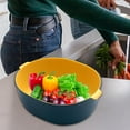 thumbnail image 5 of MERILER Multi-Functional Double-Layer Plastic Washing Basket for Kitchen Fruit and Vegetable Cleaning, 5 of 7