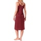 thumbnail image 3 of INSPIRAR CHIC Vestido de dormir para mujeres de satén sin mangas con doble tirante de espagueti, espalda cruzada, sexy, escote en V, midi, bata de noche, S rojo, 3 of 6