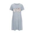thumbnail image 5 of Tnhcen Robe de Nuit Halloween Grande Taille Incluse Imprimé Dessin Animé Manches Courtes Col Rond Polyester Spandex Extensible P-2TG pour Chaque Femme, 5 of 5