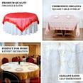 thumbnail image 2 of Efavormart Light Blue Organza Embroidered Square Tablecloth Overlay 72x72 Square Tablecloth Cover For Wedding Party Event Banquet, 2 of 11