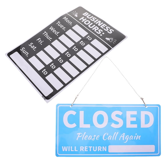 PAMINGONO Hours Of Operation Sign For Restaurant Assorted Color Erasable Rectangle 1 Set