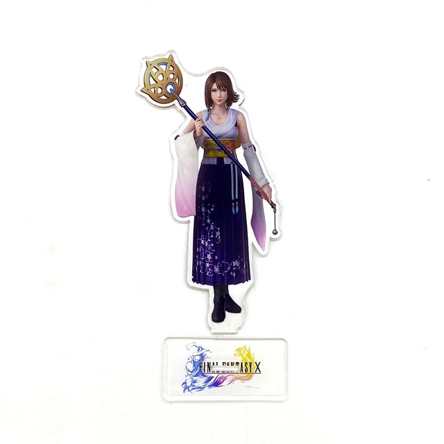 Figura Acrílica de Yuna de Fantasy FF10 con Soporte Gao Jinjia 15 cm