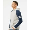 thumbnail image 2 of JERZEES Nublend Varsity Colorblocked Raglan Hooded Sweatshirt, 2 of 5