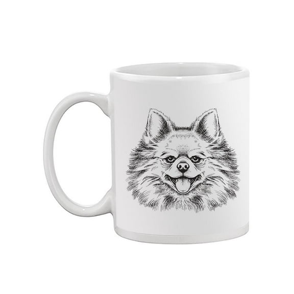 Pomeranian Sketch Design Mug  -Image by Shutterstock,