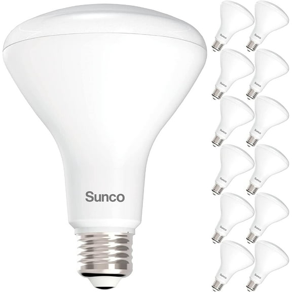 Sunco 12 Pack BR30 Light Bulbs LED, Recessed Can Light Bulbs, Indoor Flood Bulb, 850 LM, 11W (65W Equivalent), 2700K Soft White, Dimmable, E26 Base, For Home, Kitchen, Bedroom UL.