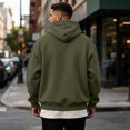 thumbnail image 6 of Resicozy Fleece Hoodies for Men Long Sleeve Hooded Sweatshirt Casual Basic Pullover Hoodie with Pocket Army Green XL, 6 of 6