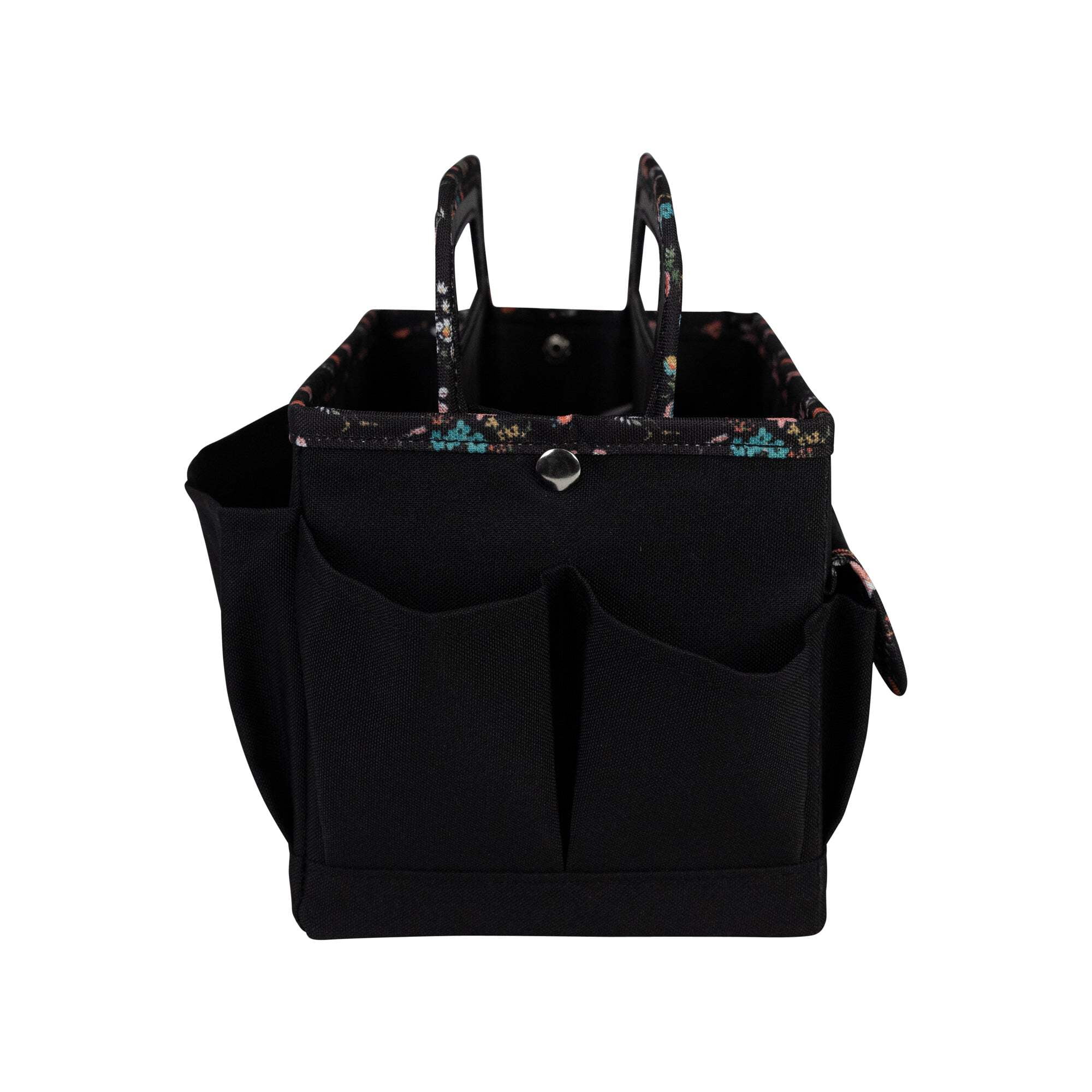 Collapsible Desktop Craft Caddy, Black  Floral