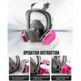 thumbnail image 6 of CRJKIJ Full Face Respirator Mask, 6800 Reusable Gas Mask with 60921 & 2097 Filters, Anti-Fog Dust Mask for Organic Vapors, Paint Fumes, Chemicals, Epoxy Resin, Welding, Sanding, Spray Paint, 6 of 8
