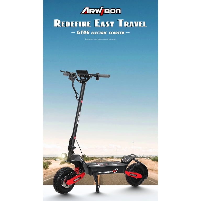 GT06 Electric Scooter for Adults, 1200W Peak ,48V 23.4AH Foldable