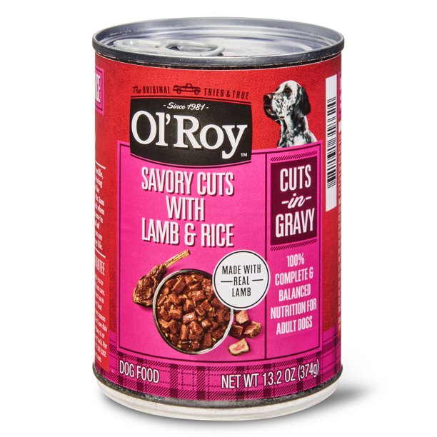 Ol' Roy Lamb & Rice Flavor Gravy Wet Dog Food for Adult, 13.2 oz. Can