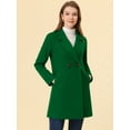 thumbnail image 2 of Abrigos de invierno raglán cruzados con solapa con muesca para mujer Pasto verde L, 2 of 6