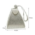 thumbnail image 6 of HEVIRGO Rhinestone Bag Triangle Shape Bling Wallet Organizer Celebrity Bridal Clutch Bag for Wedding Party Prom Lady Purse, 6 of 8