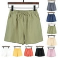 thumbnail image 5 of Cotton Linen Casual Shorts Women Gym Shorts High Waist Short Pants Female Summer, 5 of 10