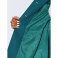 thumbnail image 5 of INSPIRE CHIC Manteau Femme Col à Revers Simple Boutonnage Mi-Long Bleu Vert G, 5 of 5