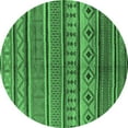 thumbnail image 1 of Ahgly Company Indoor Round Oriental Emerald Green Industrial Area Rugs, 6' Round, 1 of 4