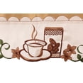thumbnail image 5 of Cappuccino Embroidery Design Kitchen Curtain with Swag and Tier Set 36 inch Coffee Color, 5 of 6