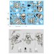 thumbnail image 5 of Nuevas pegatinas decorativas para pared de Halloween, pegatinas de esqueleto, pegatinas estáticas de espantapájaros con globos de Halloween, esqueletos (total de 4 hojas; material: pvc), 5 of 12