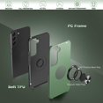 thumbnail image 6 of Galaxy S22 Case, Samsung Galaxy S22 Case with HD Screen Protector,  [Military Grade] Shockproof Protection Case with 360° Magnetic Ring Holder Kickstand Phone Case for Samsung S22, Green, 6 of 16
