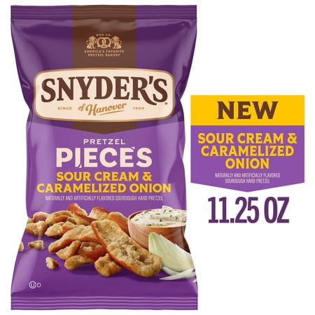 Snyder's of Hanover Sour Cream & Caramelized Onion Pretzels, 11.25 oz Bag