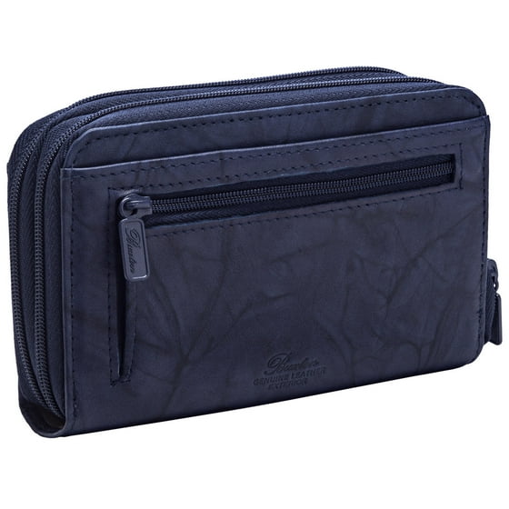 Buxton Buxton Women’s Leather Double Zip Organizer Wallet