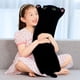 thumbnail image 5 of Almohada SNOWOLF de peluche con forma de gato negro, suave y larga, 70 cm, para niños, 5 of 6