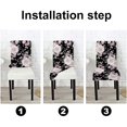 thumbnail image 4 of Dining Chair Covers Set of 6 Parson Chair Slipcovers Chair Protectors Covers Dining Pink Flowers and Leaves Watercolor Floral Rose, 4 of 5