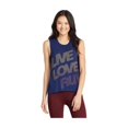 thumbnail image 1 of Aeropostale Mujeres LIVE LOVE RUN Muscle Tank Top, Azul, X-Large, 1 of 2