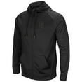 thumbnail image 2 of Men's Colosseum Black Syracuse Orange Blackout 3.0 Tonal Raglan Full-Zip Hoodie, 2 of 3