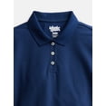 thumbnail image 2 of Wonder Nation Girls School Uniform Pique Polo Shirt with Short Sleeves, Size 4-18, 2 of 3