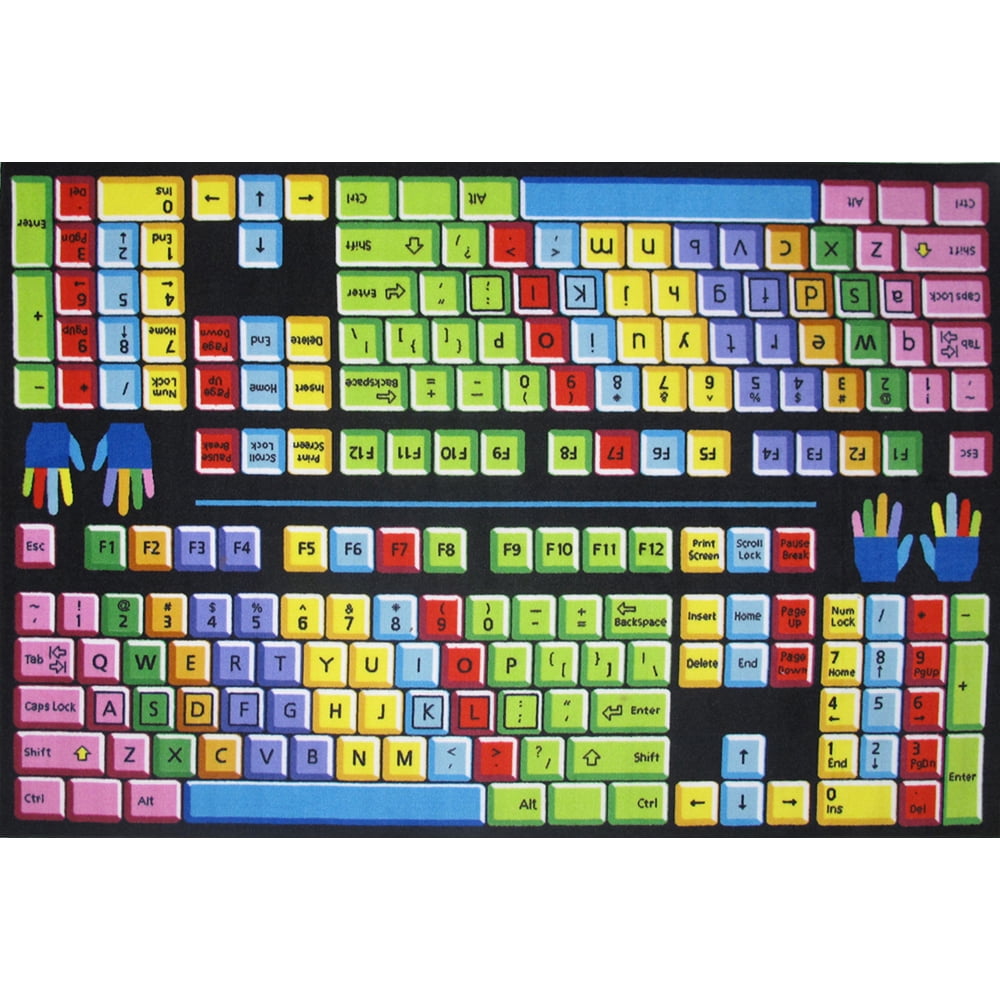 Fun Rugs Fun Time Area Rug FT100 Keyboard MultiColor Technology Keyboard