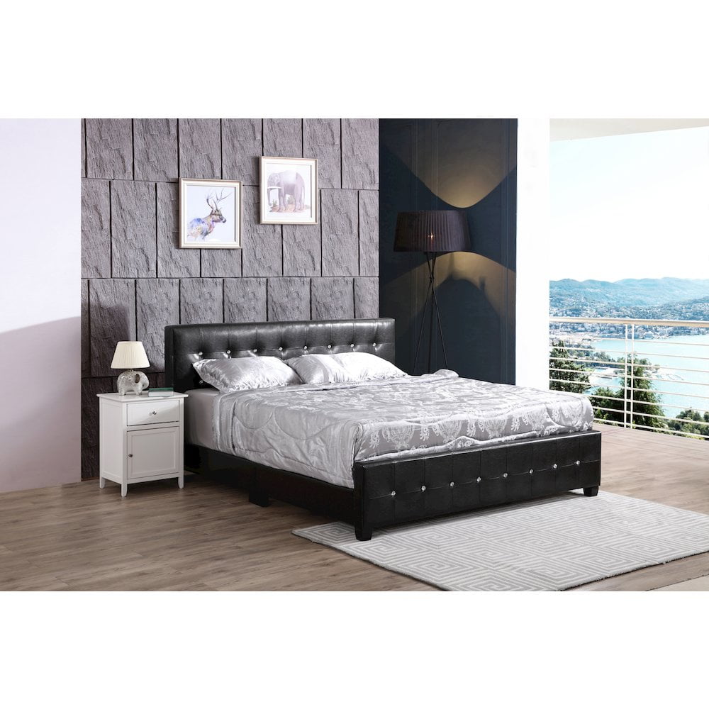 Glory Furniture Diamond King Bed in Black Color