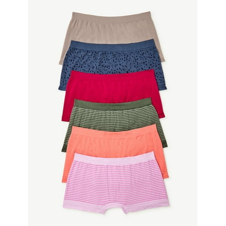 

Joyspun Women s Seamless Boyshort Panties 6-Pack Sizes XS to 3XL