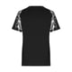thumbnail image 5 of Blusa de verano de moda cómoda con empalme de botones huecos de encaje y manga corta informal para mujer, 5 of 5