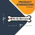 thumbnail image 3 of Magnet Me Up I Love My St. Bernard Dog Bone Magnet Decal, 2x7 In, Vinyl Automotive Magnet, 3 of 7